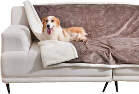 Qeils 445021488438 Dog Blankets For Small Dogs - Waterproof Cat Blanket Washable Sherpa Fle