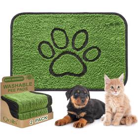 Greengrass06 Qeils Washable Pee Pads For Dogs 2 Pack Super Absorbent Reusable Puppy