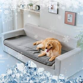 Qeils Qls 009 B Grey 30x70 Cooling Dog Blanket For All Season Dual-sided Waterproof Mat M