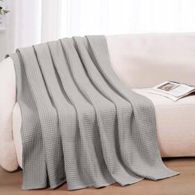 Quba Linen 734025632211 100% Cotton Blankets Throw Size For Bed - Waffle Weave Summer L