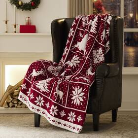 Bbr-sd-25-red-5060 R.share Super Soft Christmas Throw Blanket For Couch Bed Living Room Decor Fuzzy Flu