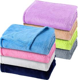 Fluffy-206 Reginary 8 Pcs Fuzzy Baby Blankets 30 Inch X 40 Toddler Daycare Nap Soft Warm Plush Newbo
