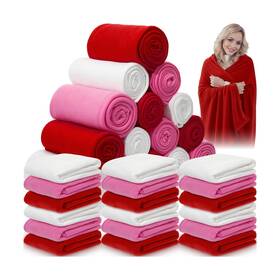Oy-remerry-2599 Remerry 32 Pcs Fleece Throw Blanket Bulk 60x50 In Doube Sided Blankets