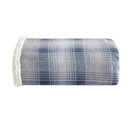 188259 Revman Industries Throw Blanket Super Soft Reversible Sherpa And Brushed Fleece Nordic Midnight