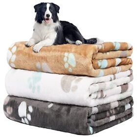 Rezutan Upgraded Dog Blankets For Large Dogs 3 Pack Cat Flannel