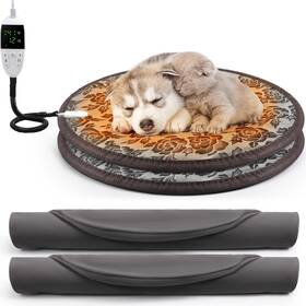 Sw-riakrum-2596 Riakrum 2 Pcs 16in Cat Heating Pad Round Pet Waterproof Warmi