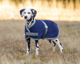 Riders International Fleece Dog Blanket Medium Navy Gray 300g