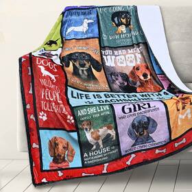 B08nvhf3ls Rosielily Dachshund Dog Blanket For Humans Flannel Fleece Throw Home Decor
