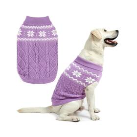 22dsw01-l-ppl Scirokko Warm Winter Dog Sweater - Cold Weather Pet Clothes For Small Medium... Fast Ship
