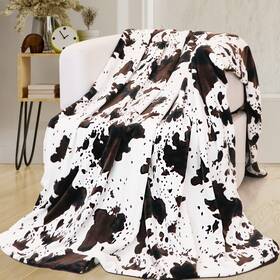 Bp-03 Seegu Fleece Cow Print Throw Blanket - Ultra Soft Flannel Fuzzy Blankets For Women