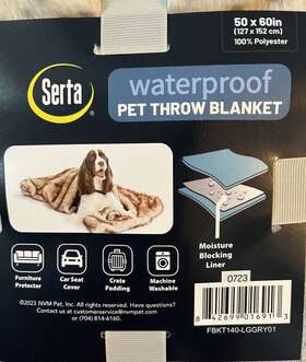 Serta 842699016913 Waterproof Pet Throw Blanket By 50x60 Inch Moisture Block Liner Lot Of 4
