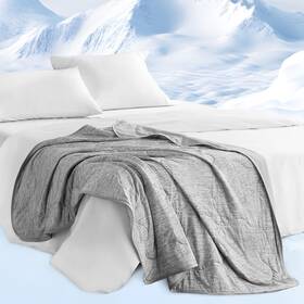 Sharper Image Si50-0024 Cozy Jersey Knit Throw Blanket Ultra-soft And Cooling Touch Throw