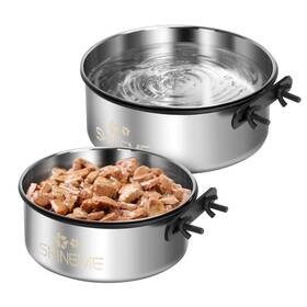 W240611700 Shineme Dog Kennel Bowls For Crates 54oz And 34oz Food Bowl Crate Wate