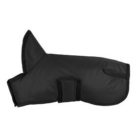 777048lg Showman Trail Tough 600d Black Dog Coat With Hood - Large