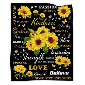 Sioqckis 799793194378 Sunflower Gifts For Women Blanket 60ftftx80ftft Positive Healing Throw