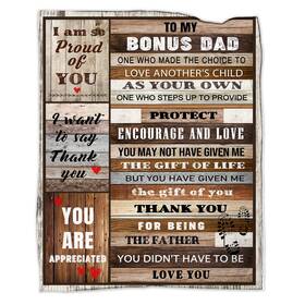 Sioqckis 799793194439 Step Dad Gifts From Daughter Bonus Blanket 50ftftx60ftft Stepped Up Dads Gi