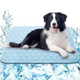 Sisrol 075975316533 Upgrade Self-cooling Mat For Dogs And Cats - Washable Pet Cooling Pad Foldable