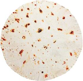 Sivya 842615853734 60 Inch Lap Blanket Tortilla Round Novelty Burrito Throw
