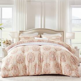 Sleep Zone 840199207329 Damask Pattern Beige Twin Xl Size Comforter Set Bed In A Bag - Bre