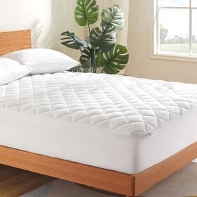 Sleep Zone 840199209491 Flat Mattress Cover Full Size Non Slip Quilted Fitted Pa