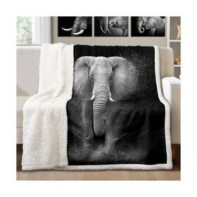 Str015983 Sleepwish African Elephant Fleece Throw Blanket For Kids Girls Boys... Fast Ship