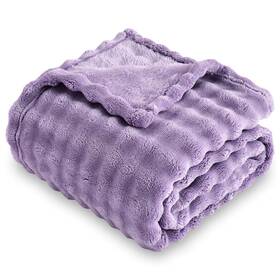 Sbb4004002 Sochow Dusty Purple Bubble Fleece Blanket For Couch Super Soft Coz... Fast Ship