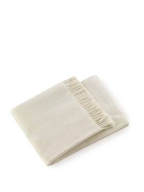 Soft Creamy White Links Pattern Throw Blanket 606114636014