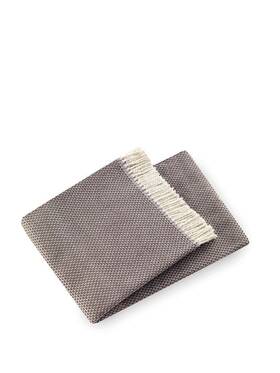 Soft Taupe Links Pattern Throw Blanket 606114636113