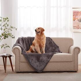 Grey34 Softhug Waterproof Dog Blanket For Bed Couch Sofa Car Super Soft And Warm Puppy