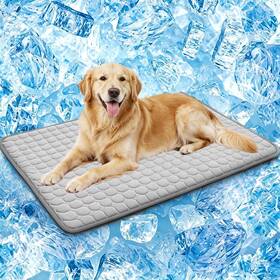 Mat2024 Somoya Pet Cooling Mat For Dog Cool Sleeping Pad Cat Summer Soft Gray 27.5x19.7 In