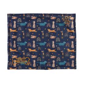 Squiggy Squeaks 860011191711 Toy And Blanket Combo. Ultra Soft Durable Machine Wable Pet Squ