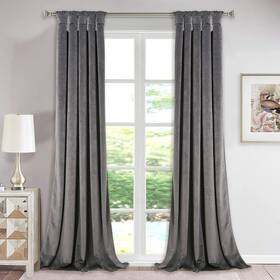 Vcshusctd5sd2-5210801 Stangh Extra Long Velvet Curtains Pair - Super Soft Plush Drapes With Tab Top