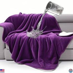 B0dm8p82f2 Stanley Waterproof Reversible Sherpa Fleece Blanket For Pets 50x60 Inches Dark Purple
