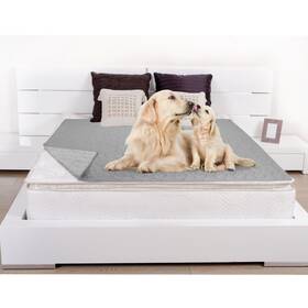B0cr9z9lzc Stuffed Waterproof Dog Bed Cover Pet Blanket Washable Reusable Reversible Paw Print