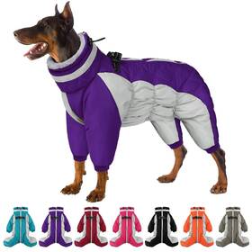 Sunfura 1308-sf-415mf-purple-s Full Body Dog Coat - Warm Fleece Jacket For Small Dogs Turtleneck Winter Coa