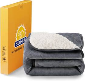 Sunheir 445025565524 Waterproof Dog Blanket For Bed Couch Soft Plush Pet Blankets Small Medium L