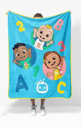 Sunny Side Up 032281433970 Cocomelon Plush Travel Throw Blanket - Measures 40 X 50 Inches