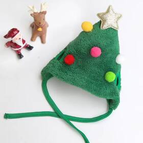 Supreme-goodsoutlet 445016638633 Cute Fluffy Christmas Hat For Dogs And Cats Warm Scarf Soft Comfortable P