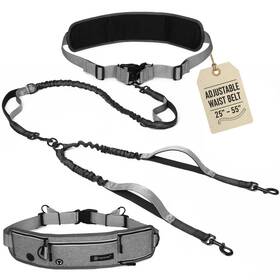 B0fmsql27f Tails & Tales And Hands Free Dog Leash With Waist Pouch Lumbar Support Adjustable Be