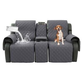 Sft01 Taque Loveseat Recliner Cover With Center Console 100% Waterproof Pet