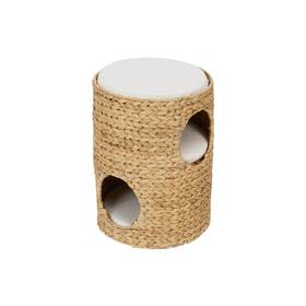 St-n10001 Teamson Pets Water Hyacinth Cat Tower Tan