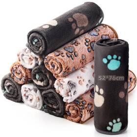 Ha-tegeme-240305 Tegeme 12 Pieces Pet Blanket Soft Fleece Dog Fluffy Doggie Warm Felt Throw Spring Cu