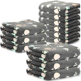 Ha-tegeme-2550 Tegeme 12 Pieces Pet Blanket Soft Fleece Dog Fluffy Doggie Warm Felt Throw Spring Cu
