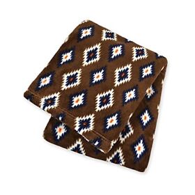 Sns-192-b01d4fh4bk Territory Adventure Collection Fluffy Fleece Pet Blanket With Canvas Bag Brown