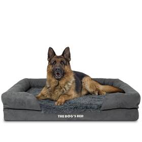 The Dogs Balls 5-grey-fur-xlg Dog S Bed Orthopedic Memory Foam With Bolsters For Xl Wa