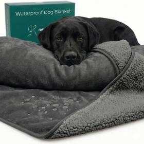 The Happy Dog Company 065022620013 100% Waterproof Blankets For Large Dogs Soft Fleece Washable Pet Throw Fo