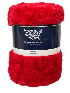 The Humane Society 024054838709 Of Usa Pet Throw 50 X 60 Inch Red White Indecor Christmas
