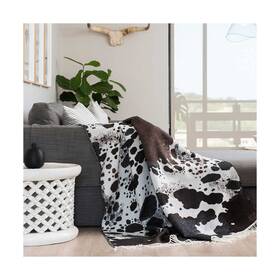 Thula Tula 009093130810 Authentic African Made Nguni Cattle Print Throw Or Blanket Ultra Soft And Mac