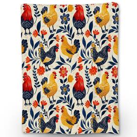 Ti Caldi B0d7sbthgm Chicken Rooster Blanket Soft Warm Fuzzy Lightweight Flannel Throw P