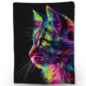 Ha0540517cat6843 Ti Caldi Colorful Cat Blanket - Ultra Soft Fluffy Lightweight Flannel Throw Blankets